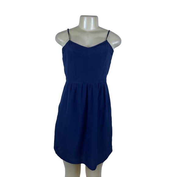 J.Crew Dresses & Skirts - J.Crew Women’s Navy Polyester Spaghetti Strap Mini Dress Elegant Size 6